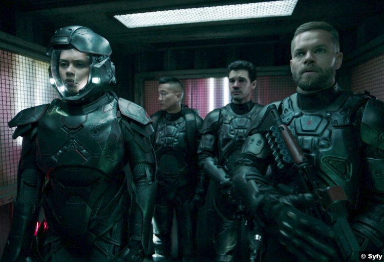 The Expanse S03e06 Terry Chen Steven Strait Frankie Adams Wes Chatham ...